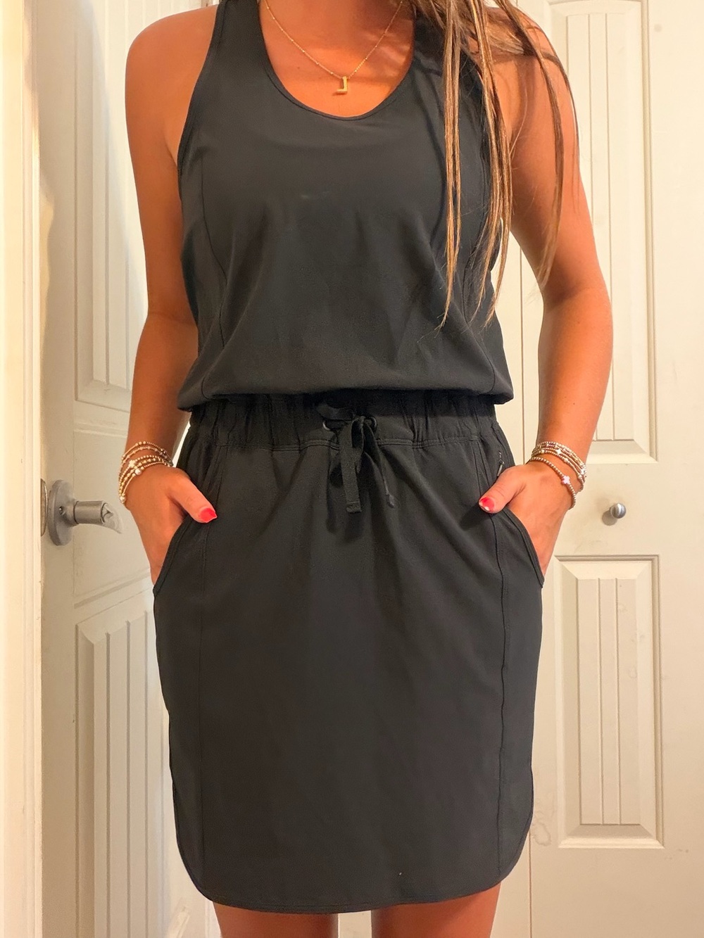 Sleeveless Black Active Dress